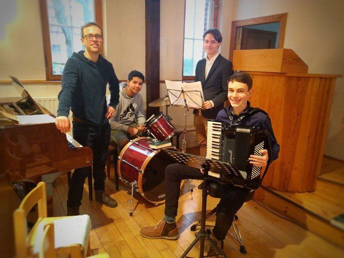 Gruppenbild der Jugendband Lübars